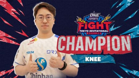 Knee as the champion of the ONE Esports FIGHT! Tokyo Invitational