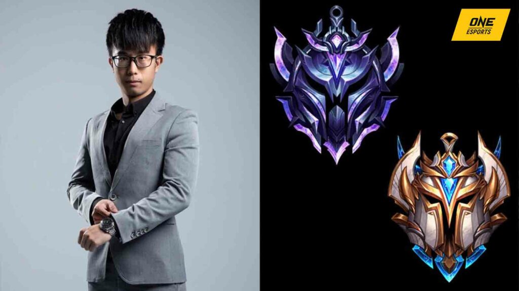 Entrenador en jefe Chawy y League of Legends clasificados Diamante y emblemas de aspirante