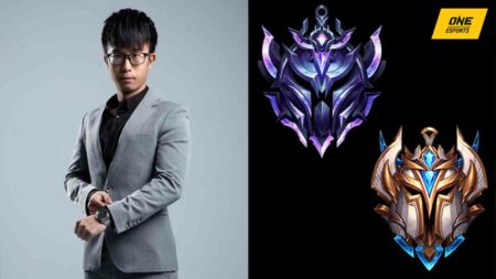 Head coach Chawy and League of Legends ranked ladder Diamond and Challenger emblems