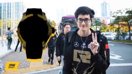 LoL esports player Karsa and silhouette of Purnell Ballon d’Or watch Messi 2021 in ONE Esports featured image