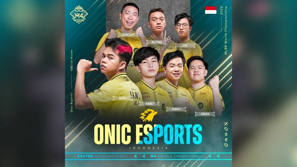 Representante del Campeonato Mundial M4 en Indonesia, ONIC Esports