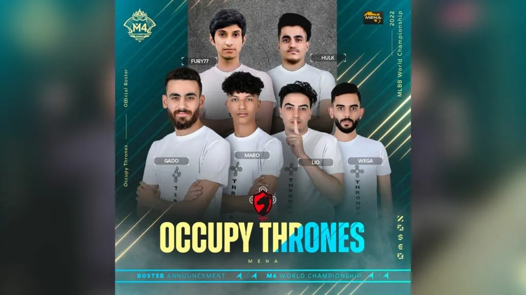 M4 World Championship MENA representative, Occupy Thrones