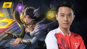 Falcon Esports' Swan "Ruby DD" Aung and Mobile Legends: Bang Bang hero, Lunox