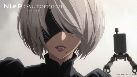 2B close up in Nier Automata anime