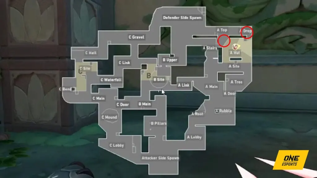 Where to place your smokes on Valorant map Lotus | ONE Esports