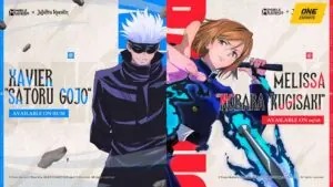 MLBB x Jujutsu Kaisen collaboration skins Satoru Gojo Xavier and Nobara Kugisaki Melissa