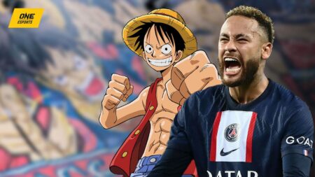 Monkey D. Luffy and Neymar Jr. at UEFA Champions League 2023