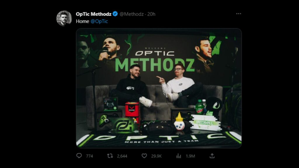 Methodz firma con OpTic Gaming y se une a Scump