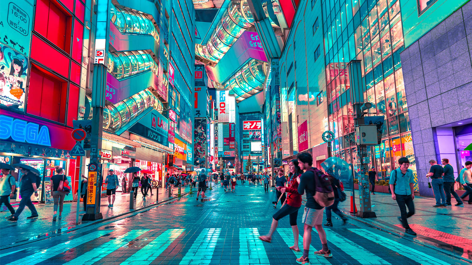 The anime themed buildings along ChuoDori street in the Akihabara area of  Tokyo Japan Stock Photo  Alamy