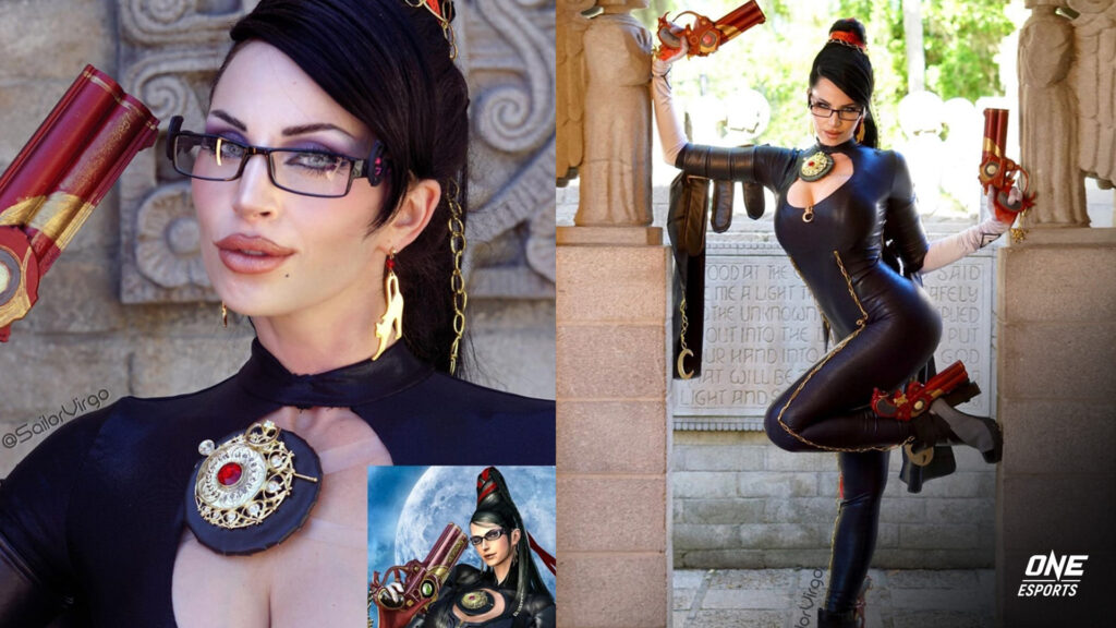 Bayonetta cosplayer shows flexibility like the Umbra Witch ONE