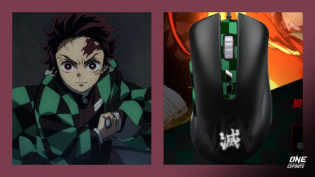 Asus and Demon Slayer collaboration featuring the Tanjiro mouse