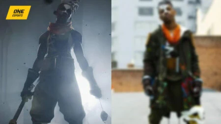 Firelight Ekko cosplay by Foxfrd comparison with Arcane Ekko in ONE Esports featured image