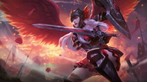 Mobile Legends: Bang Bang Freya Dark Rose skin wallpaper