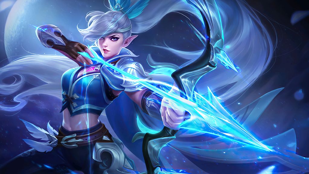 Mobile Legends: Bang Bang - #MLWallpaper-Miya She is our legendary hero.  Many both adore and fear her for the strength and power she wields. Miya  has the looks of an angel, but