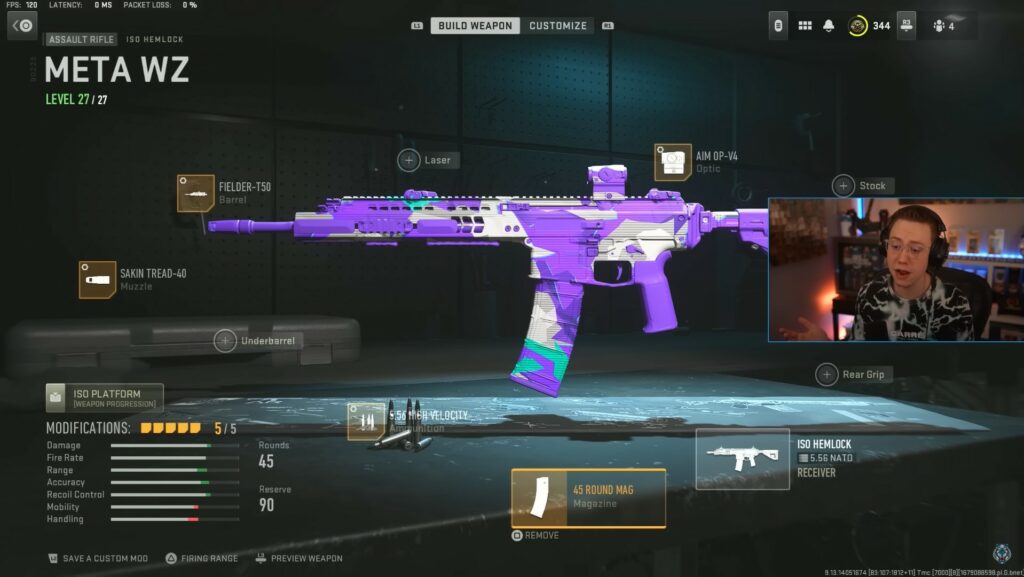 CDL pro OpTic Ghosty reveals ISO Hemlock loadout to dominate MW2