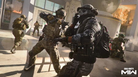 Call of Duty Modern Warfare 2 gunfight graphic
