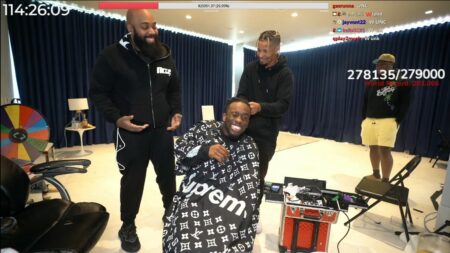 Kai Cenat gets hair cut on stream after being Ninja's sub record