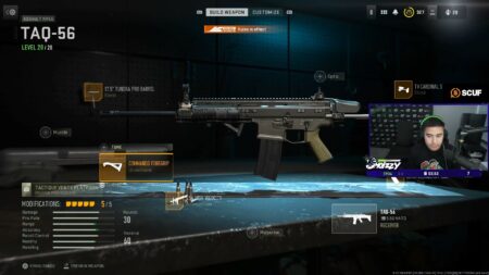 Shottzy shows off his TAQ-56 loadout for Modern Warfare 2 ranked