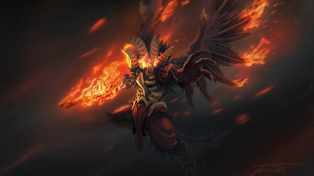 Pantalla de carga de Dota 2 Doom Fires of Vashundol