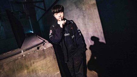 T1 Keria at LCK Spring Finals 2023 photoshoot