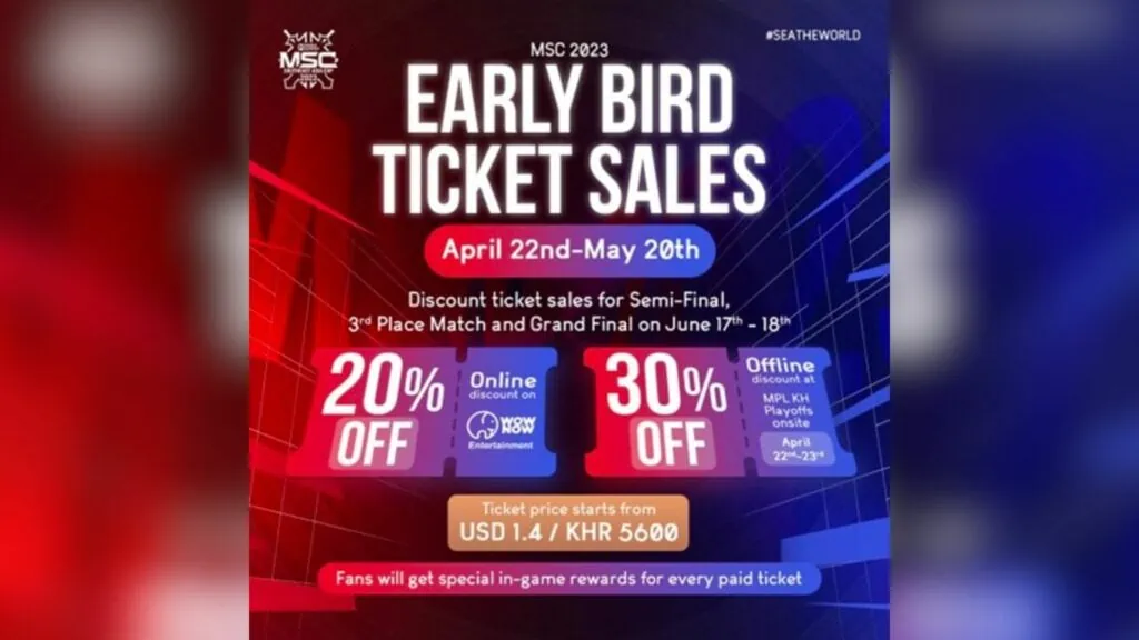 MSC 2023 early bird tickets