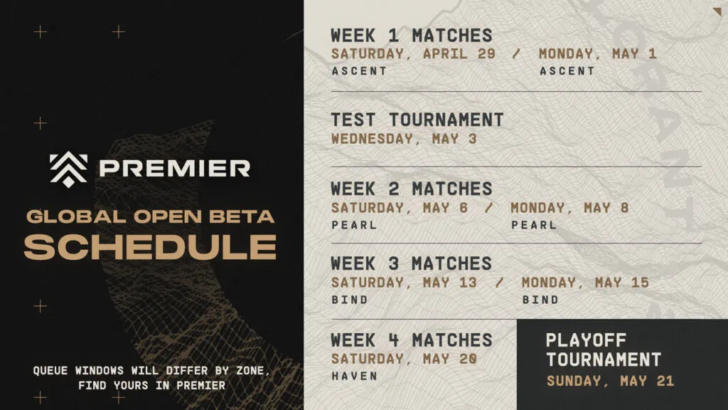 Valorant Premier Full schedule and how to create your team Esports