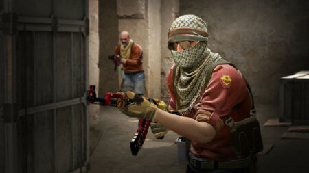 CS:GO attacker holds AK with beautiful skin