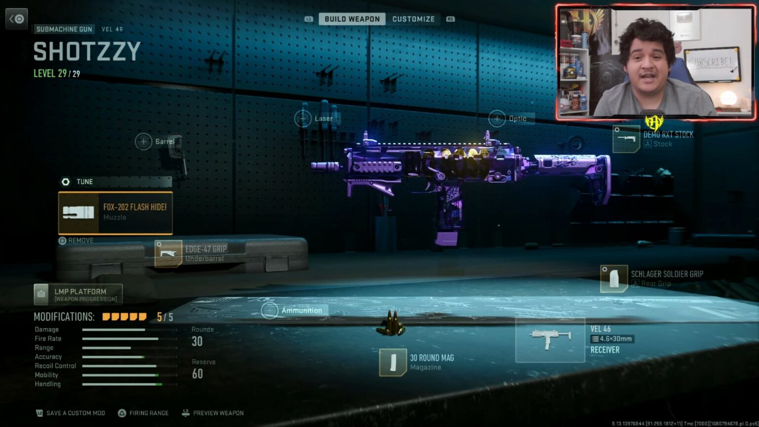 Modern Warfare 2's VEL 46 ranked loadout from OpTic shotzzy ONE Esports