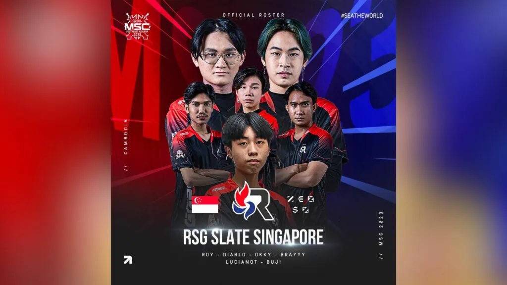 RSG Slate SG's MSC 2023 roster