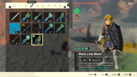 TagBackTV shows his inventory in Zelda: Tears of the Kingdom