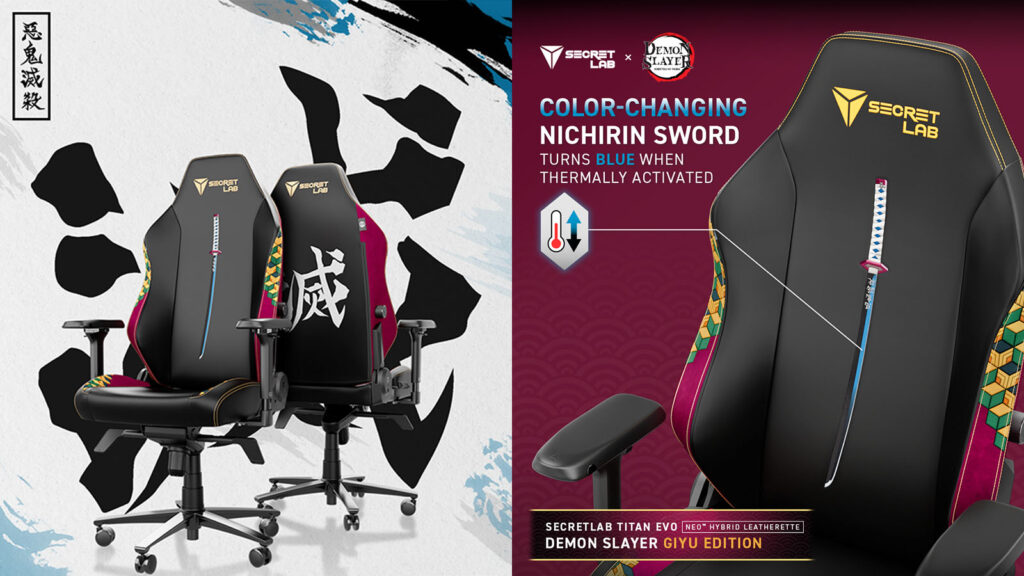 Demon Slayer Secretlab chair comes with color-changing sword | ONE Esports
