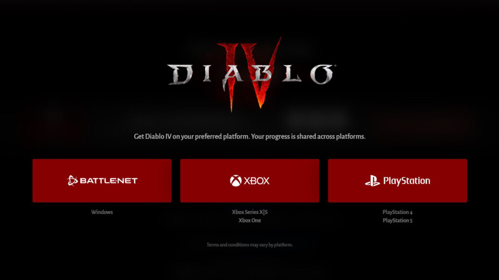 How does the cross platform system work in Diablo 4?