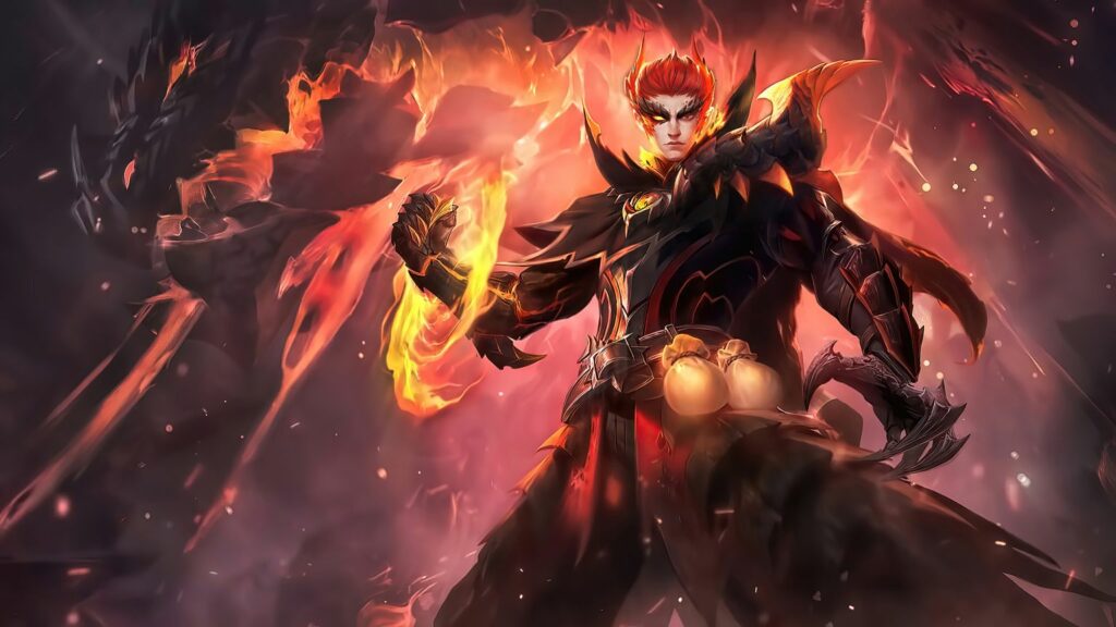 Mobile Legends: Fondo de pantalla de la piel Bang Bang Draconic Flame Valir