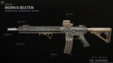 The Worn & Beaten blueprint for the M4 in Modern Warfare 2