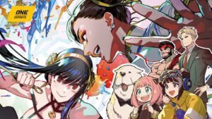 Spy x Family and Street Fighter 6 collaboration key visual created by Capcom illustrator Chisato Mita