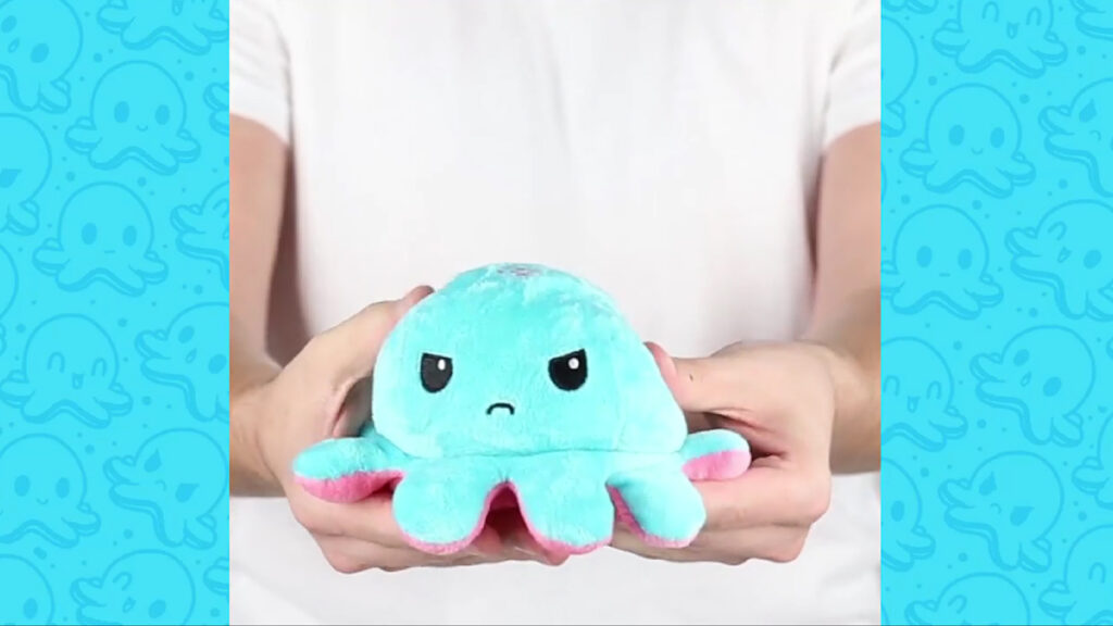 Reversible octopus plushie