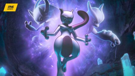 Pokémon UNITE Mega Mewtwo X and Y Splash Art