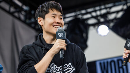 SAN FRANCISCO, CALIFORNIA - NOVEMBER 05: Jeremy "Disguised Toast" Wang is seen at the League of Legends World Championship Fan Fest on November 5, 2022 in San Francisco, CA.