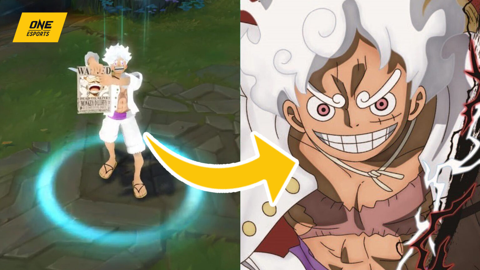 Luffy Gear 5 LoL skin mod now available in League of Legends ONE Esports