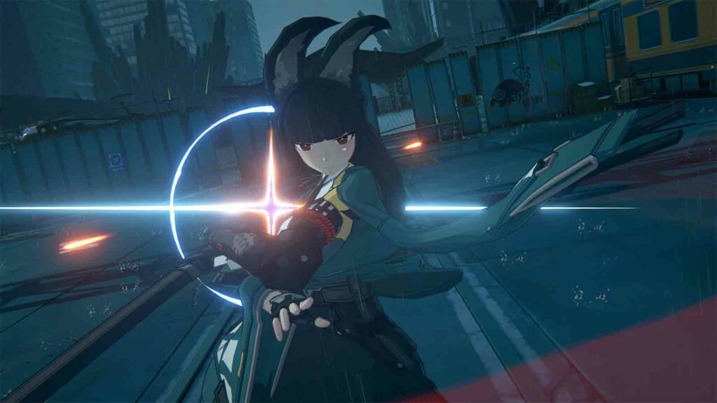 Hoshimi Miyabi, una captura de pantalla del personaje de Zenless Zone Zero tomada durante la beta
