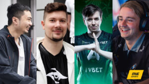 All TI winners, including Zhang "xiao8" Ning, Clement "Puppey" Ivanov, Gustav "s4" Magnusson, Johan "N0tail" Sundstein