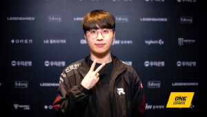 League of Legends KT Rolster Kiin poses for post match interview LCK Summer Split 2023