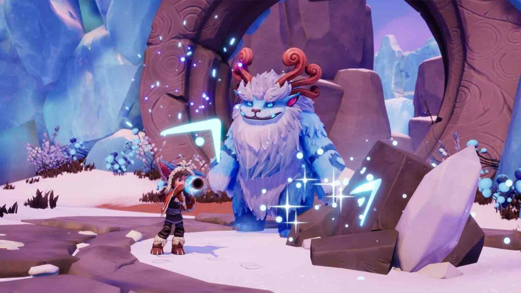 Nunu and Willump in Song of Nunu playing with the flute in a minigame