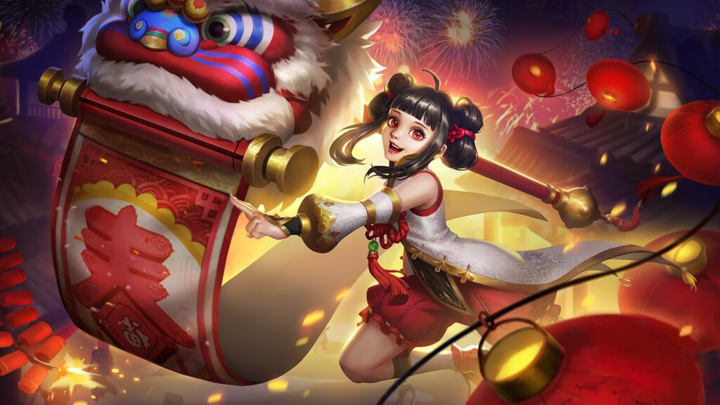 Mobile Legends: Aspecto de Bang Bang Lion Dance Lolita