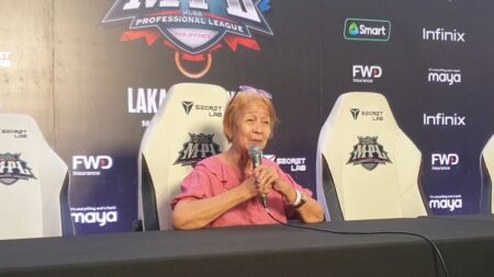Lola Gaming in her interview during MPL PH Season 12