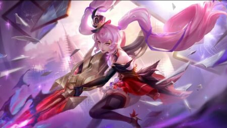 Splash art of Mobile Legends Starlight skin Twilight Waltz Layla