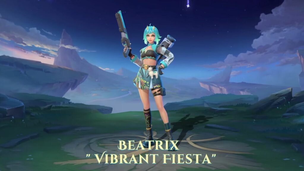 Modelo de personaje dinámico de Fiesta Beatrix en Mobile Legends: Bang Bang