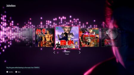 Tekken 8 Jukebox Mode showing previous titles