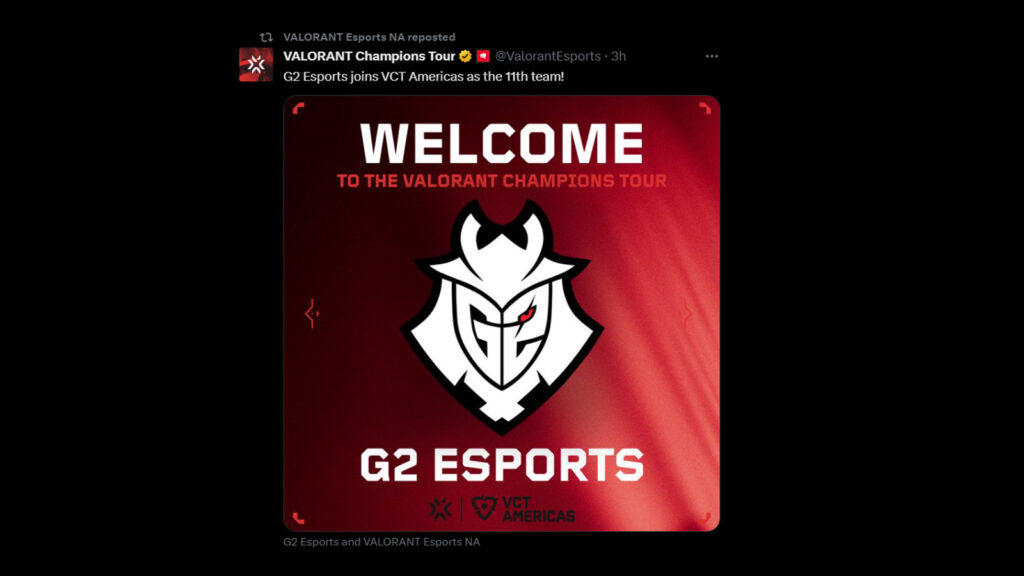 Riot Games da la bienvenida a G2 Esports a la temporada 2024 VCT Americas