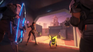 Capture d'écran prise de la carte valorante Sunset de la bande-annonce officielle des Games Riot